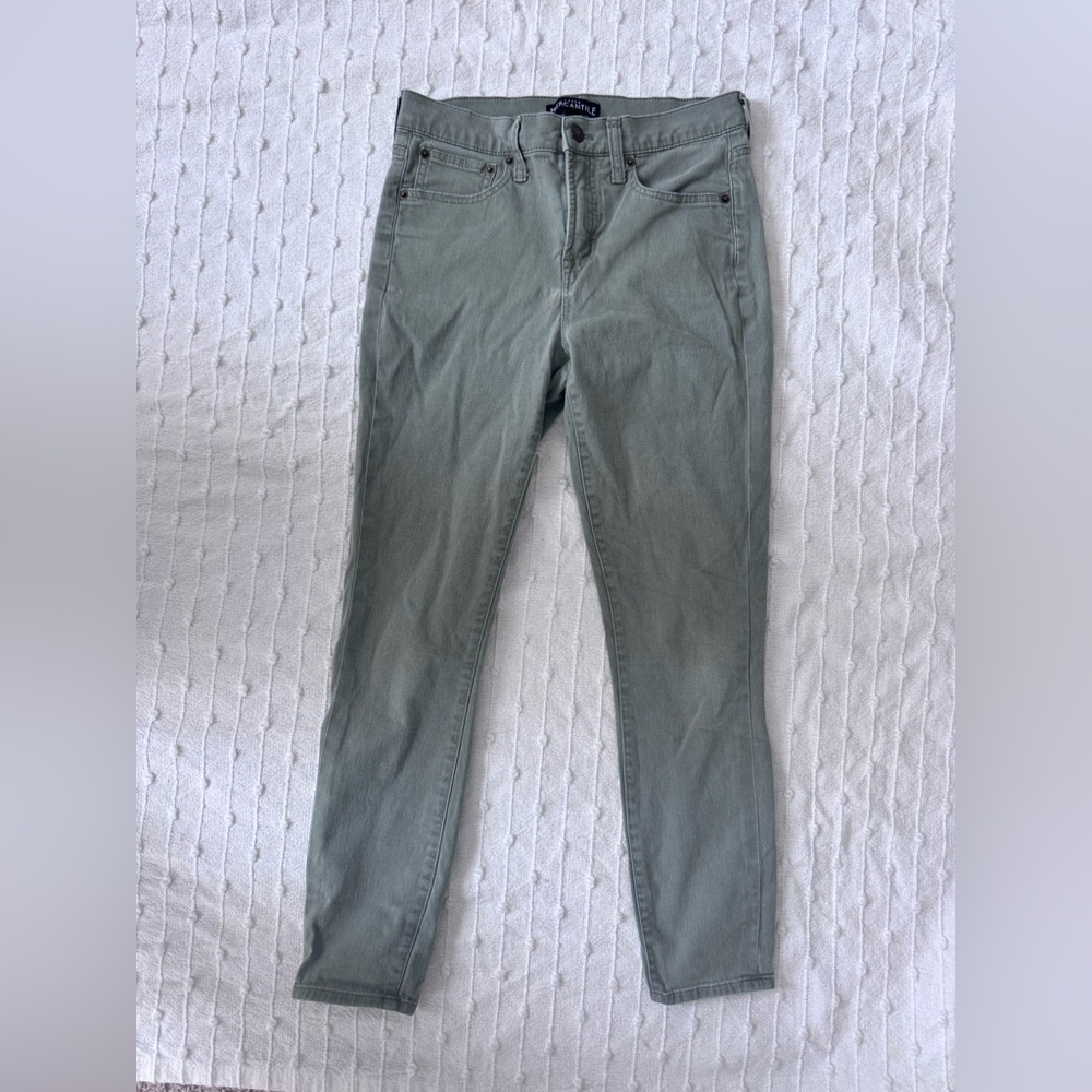 J crew factory green pants size 27 straight leg